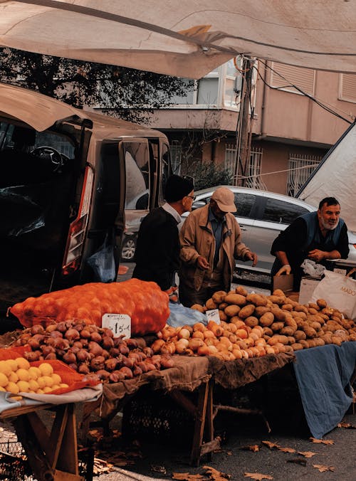 Foto stok gratis barang dagangan, buah-buahan, kios