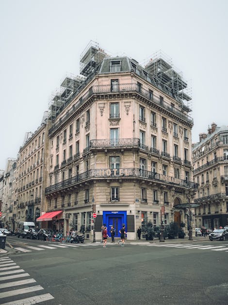 View Of Road Intersection And Buildings In Paris, France · Free Stock Photo