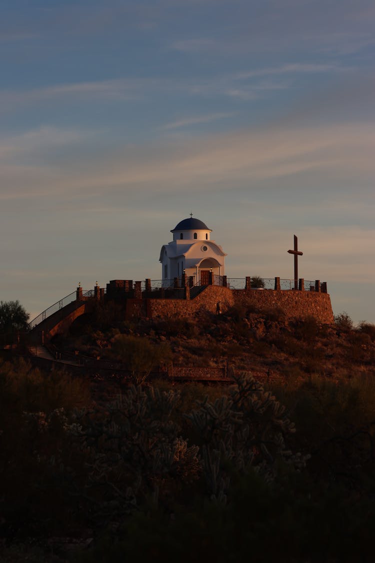 A White Concrete Church