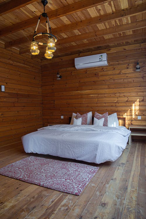 Bedroom with Wooden Paneling
