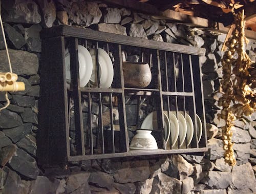 Free stock photo of antique, plates, stoves
