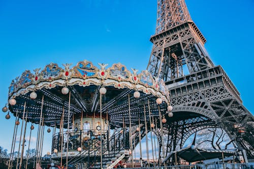 Ingyenes stockfotó acél, alacsony szögű felvétel, Eiffel-torony témában Stockfotó