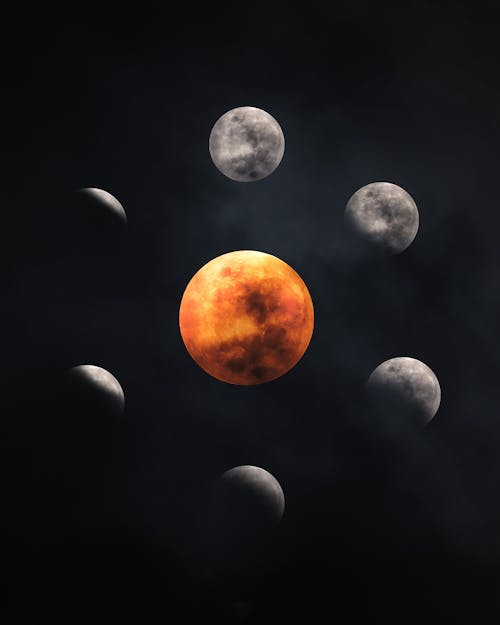 Foto d'estoc gratuïta de eclipsi, lluna, lluna de sang