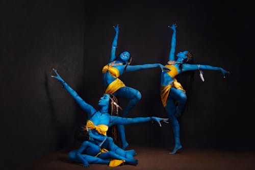 Ingyenes stockfotó csoport, fekete háttér, kortárs tánc témában
