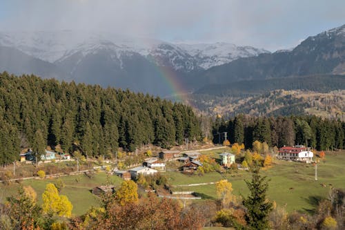 Rainbow above Rural Valley