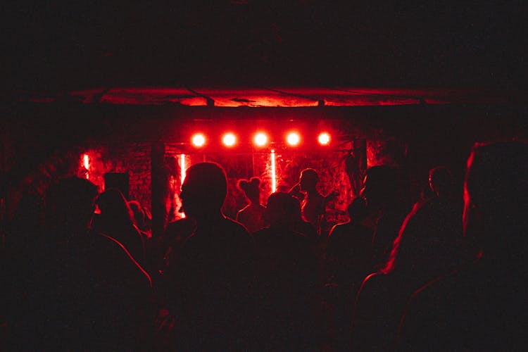 Popular Music Concert With Red Stage Lighting