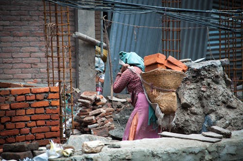 grátis Foto profissional grátis de carregando, cesta tecida, construção Foto profissional