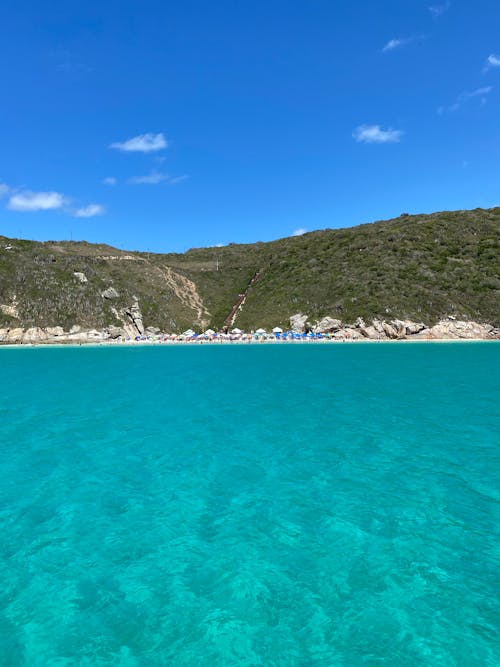 Turquoise Sea Water  Under Blue Sky