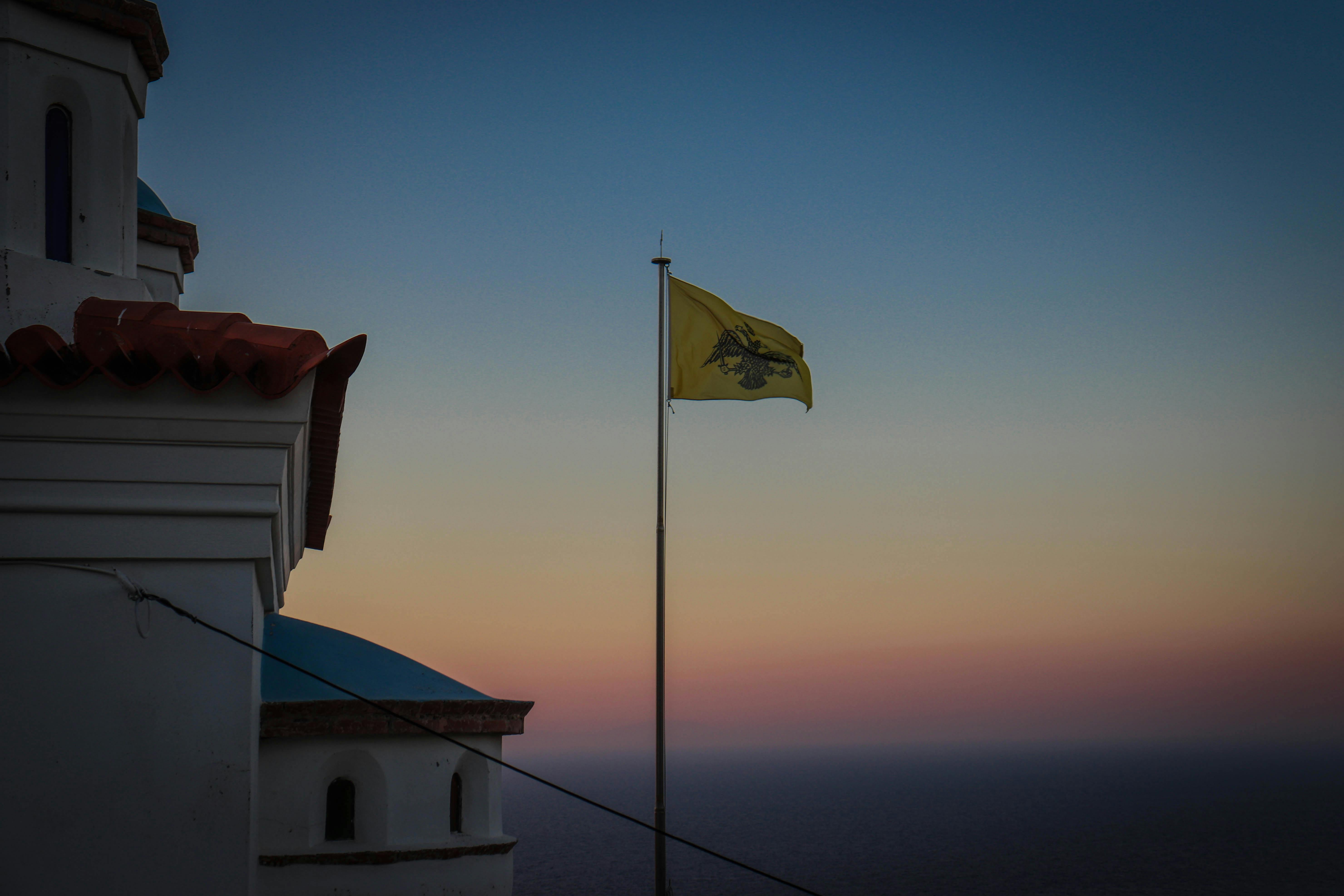 Free stock photo of byzantine flag, church, greece