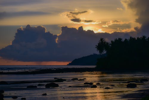 Free Photo of Seashore during Sunset Stock Photo