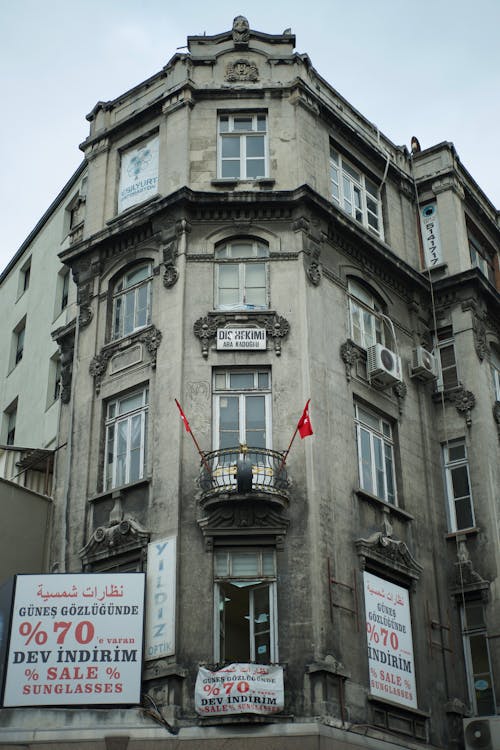 Gray Concrete Building with Glass Windows 