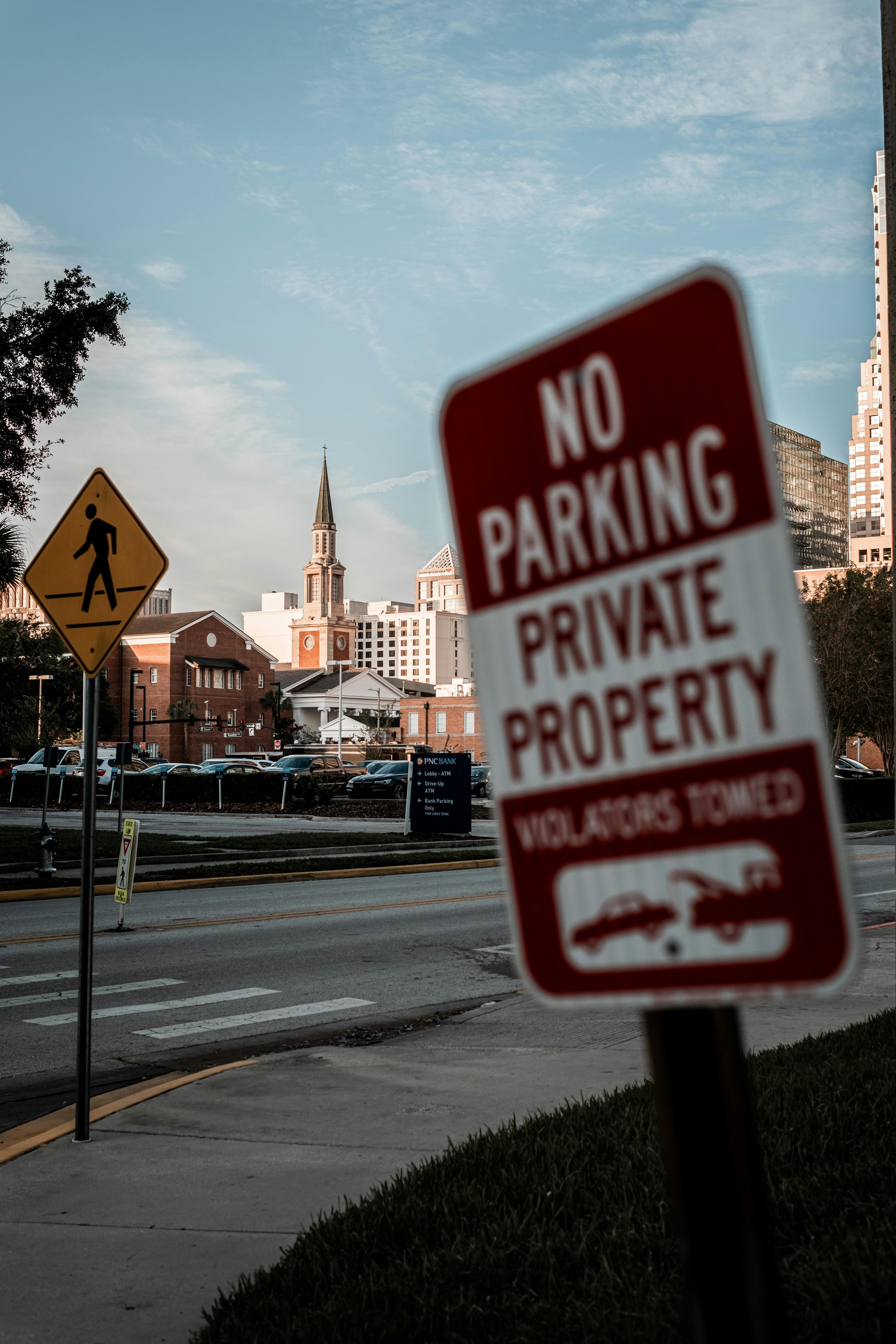 white and black street sign