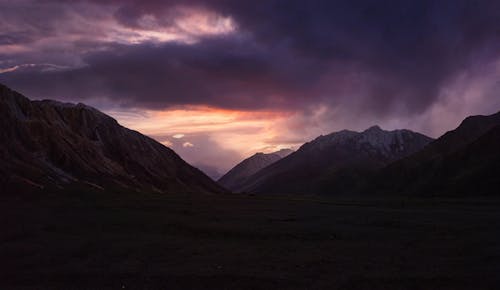 夕方, 山岳, 嵐の無料の写真素材
