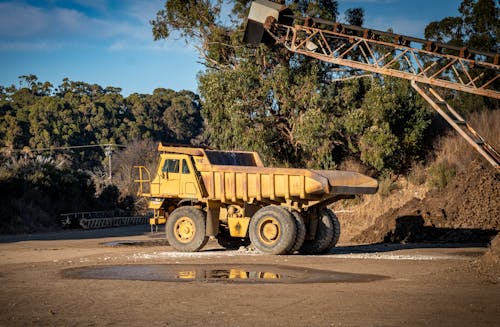 A Dump Truck on a Construction Site 