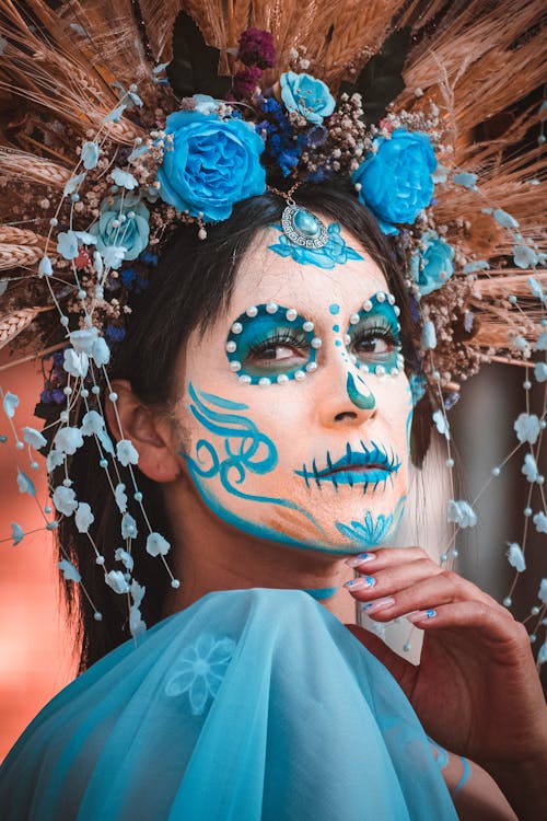 A Woman with a Face Paint 