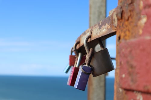 Close up of Padlocks