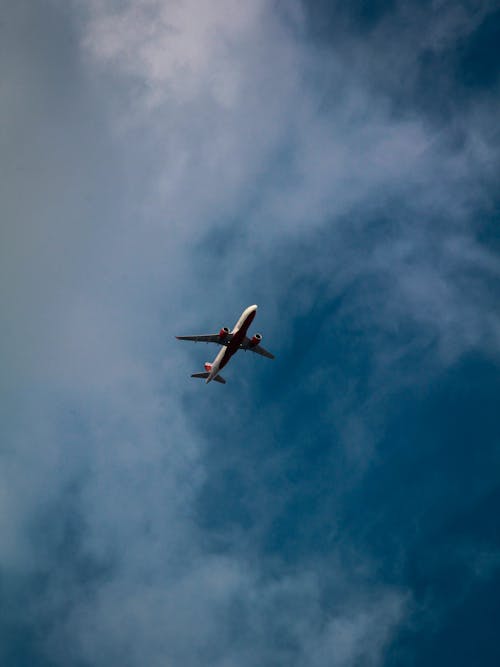 Imagine de stoc gratuită din aeronavă, avion, cer albastru
