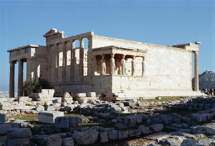 Ancient Ruins Of Partheon In Greece 