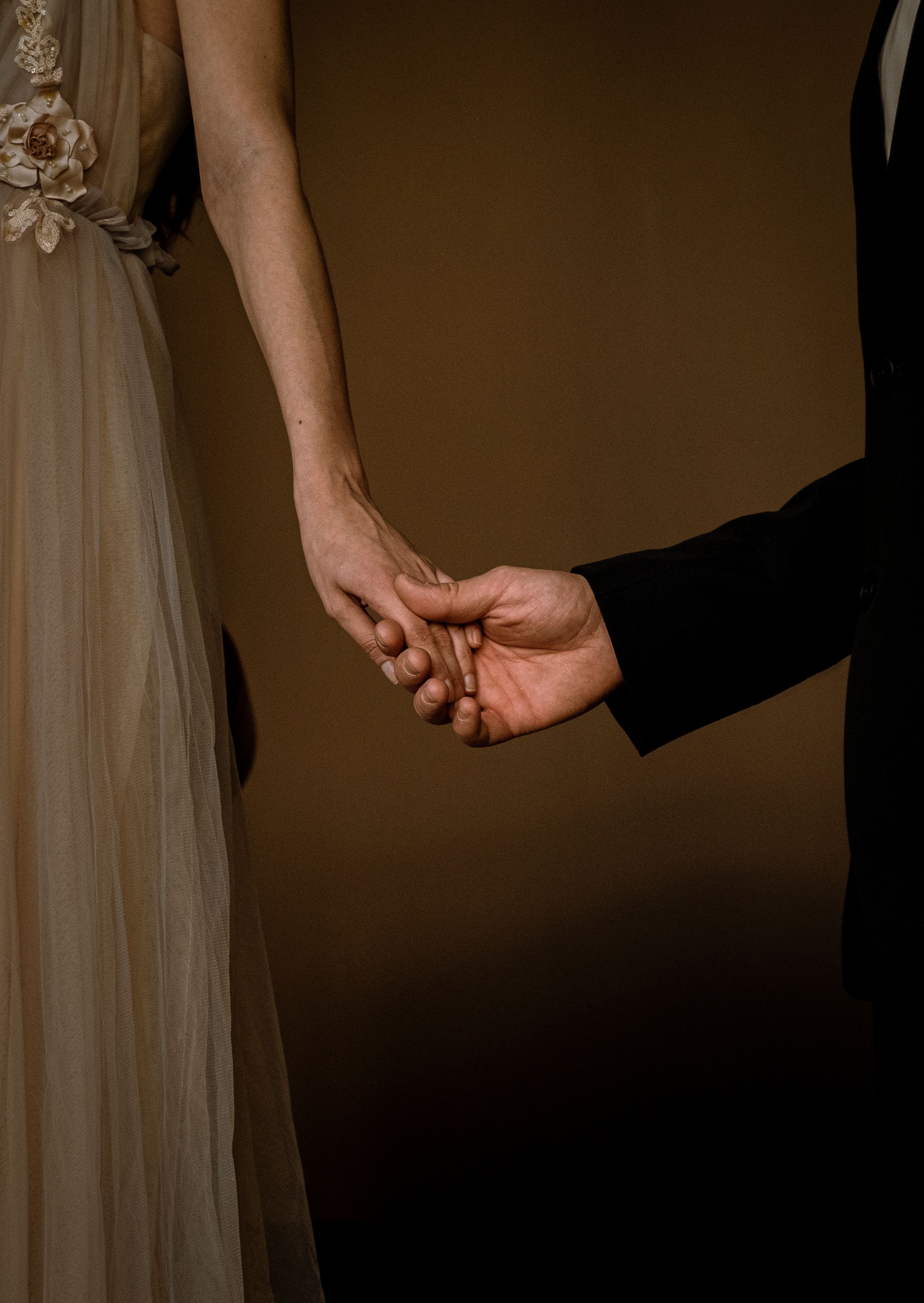 Close up of Newlyweds Holding Hands · Free Stock Photo