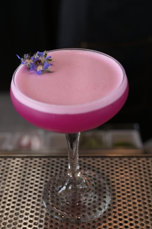 Close-Up Photo of a Pink Cocktail