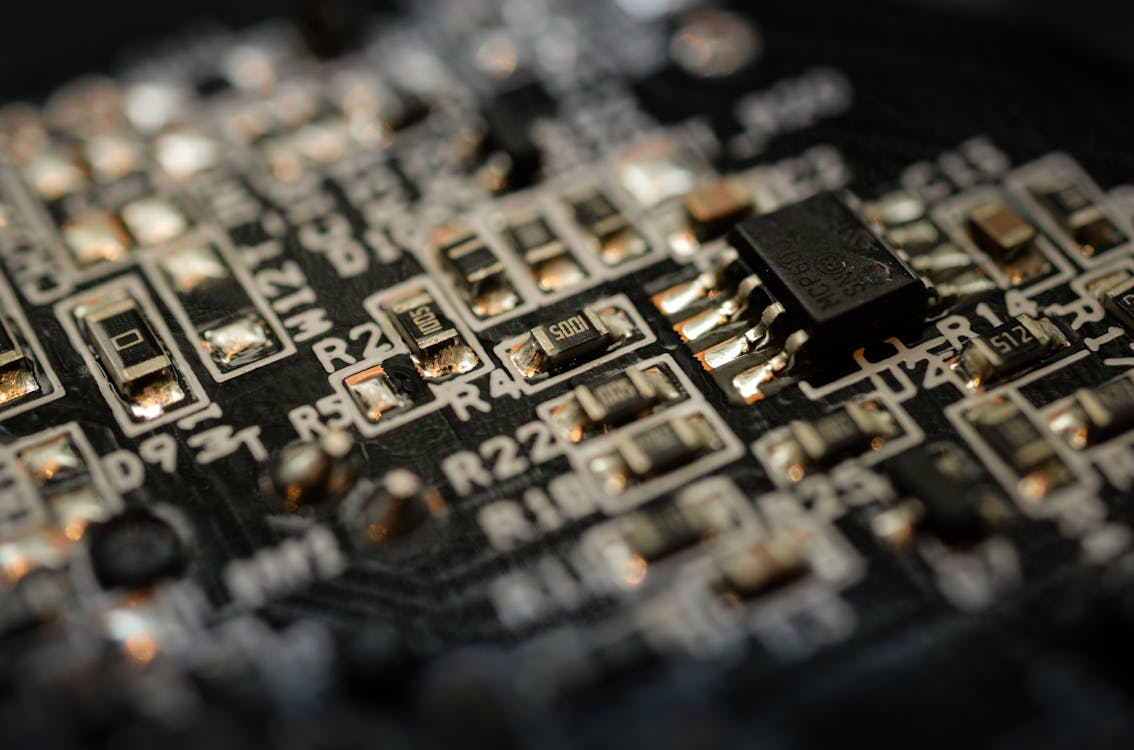 Shallow Focus Photography of Black Circuit Board