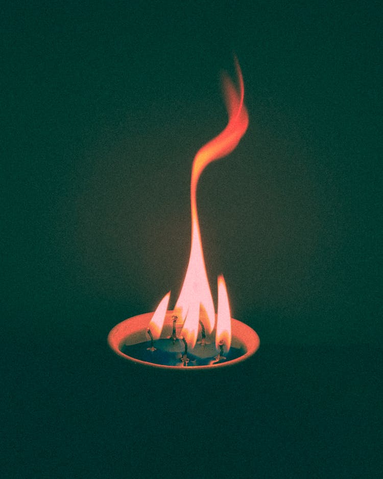 Flames From The Candle Wicks