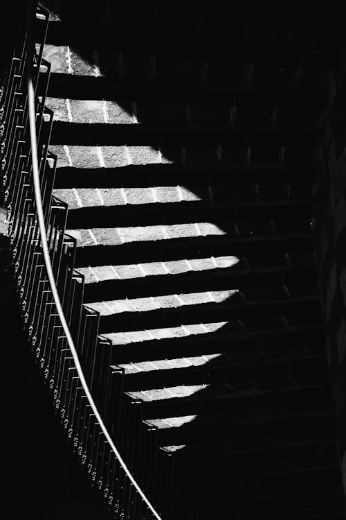 Darmowe zdjęcie z galerii z cień, czarno-biały, kroki