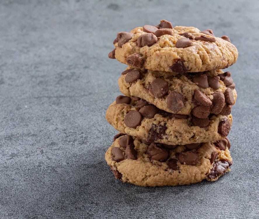 Immagine gratuita di avvicinamento, biscotti con gocce di cioccolato, caramella