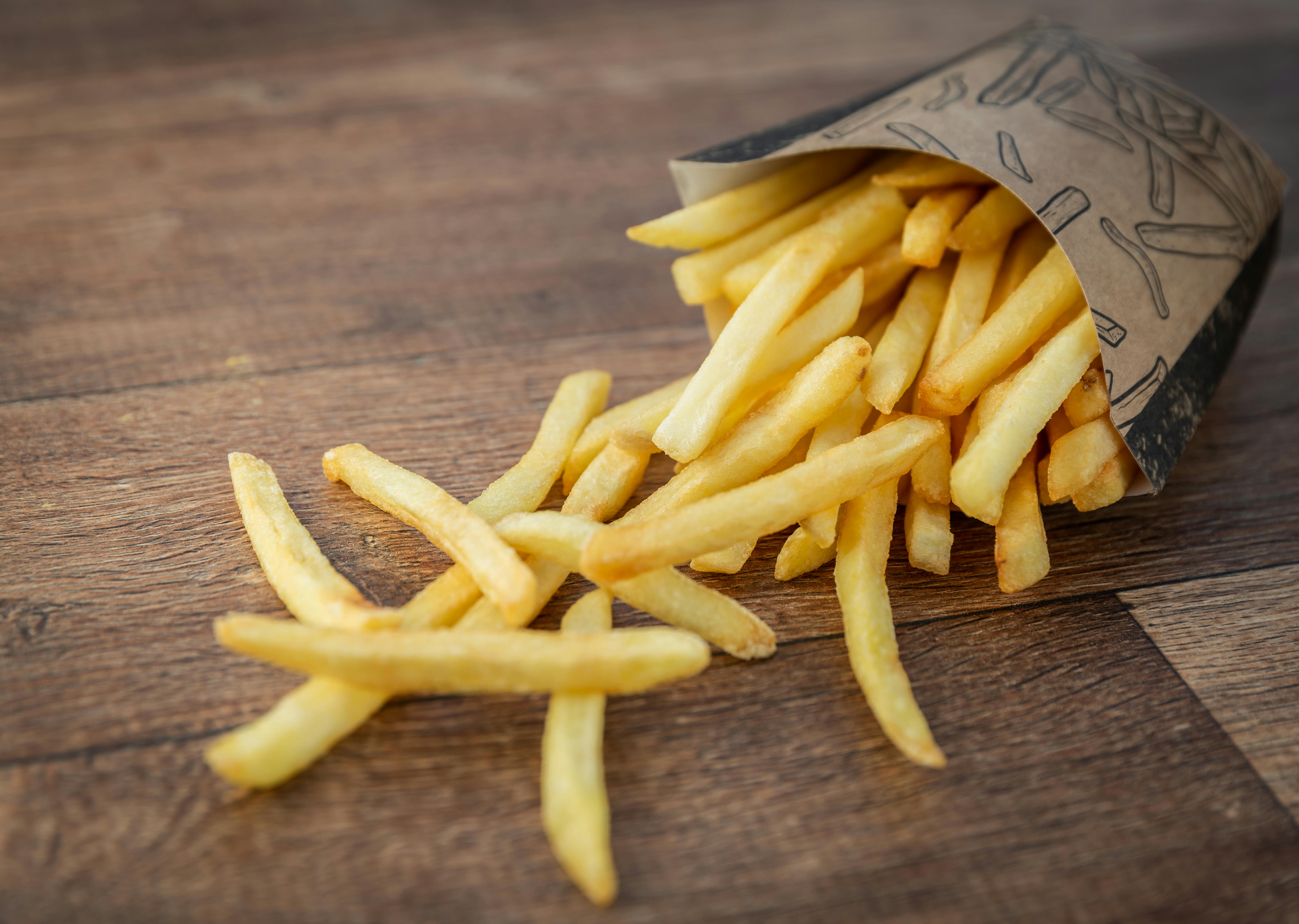 French Fries In Box Stock Photo - Download Image Now - French