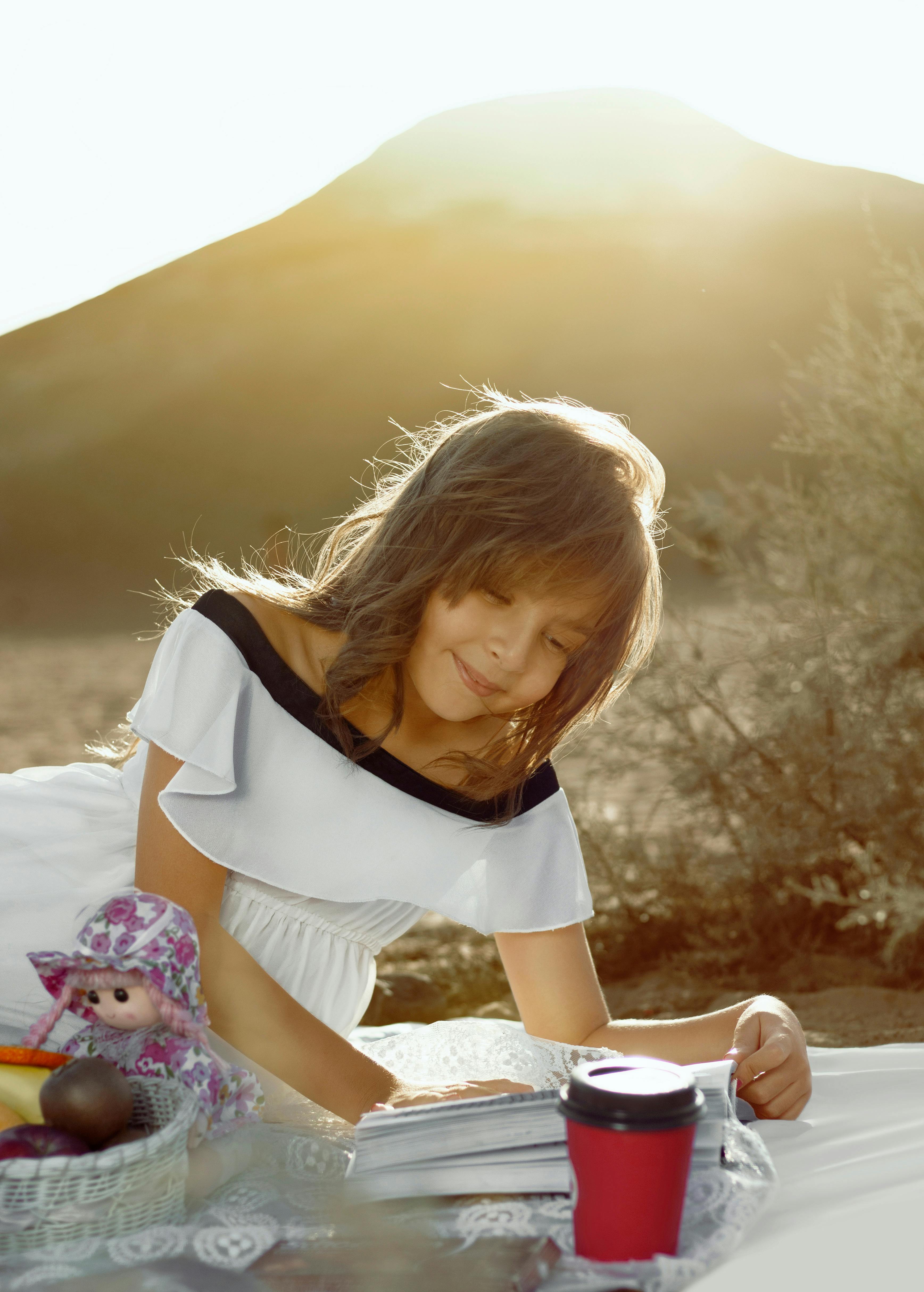 girl enjoying a cup of coffee