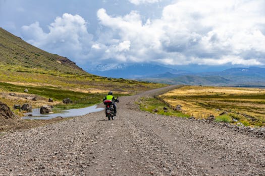 Explore the rugged trails of Neuquén, Argentina, on a thrilling motorcycle journey.