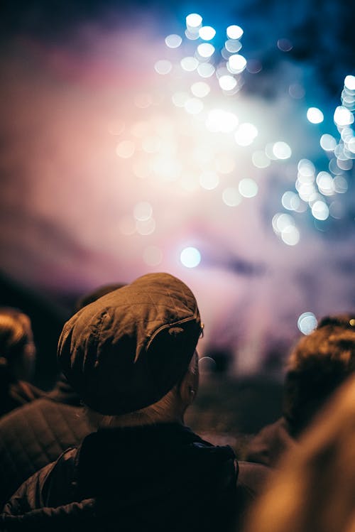 Foto d'estoc gratuïta de d'esquena, exhibició de focs artificials, mirant