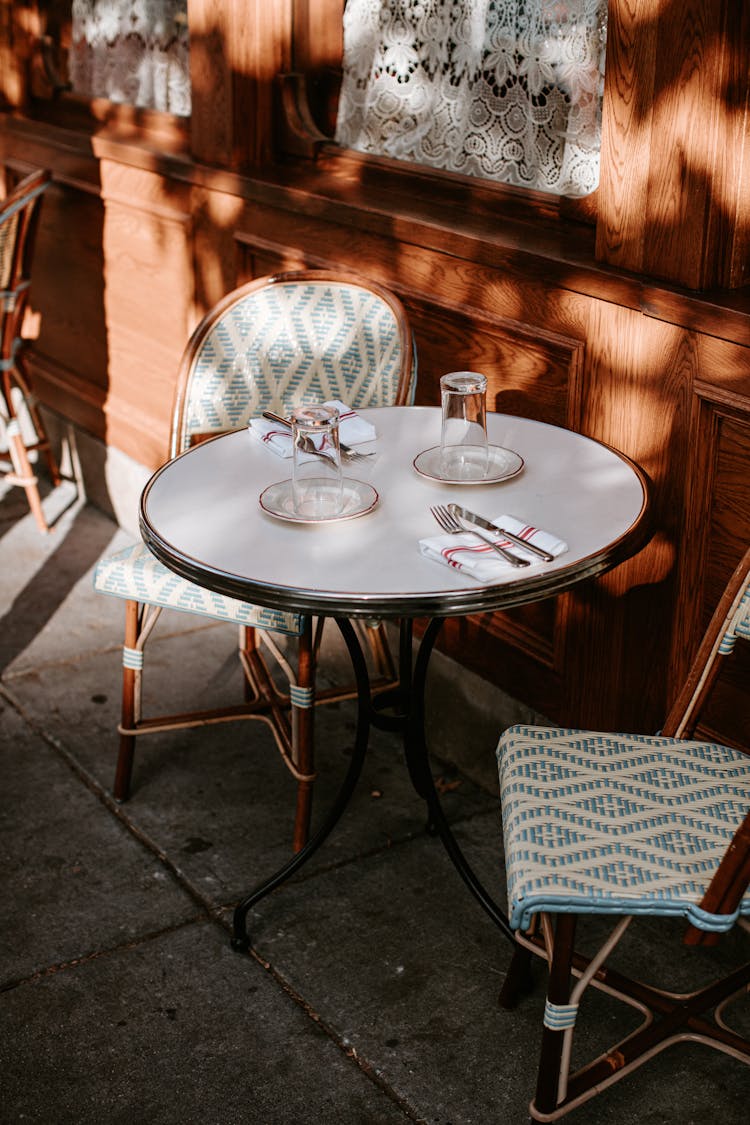 Place Setting In French Restaurant