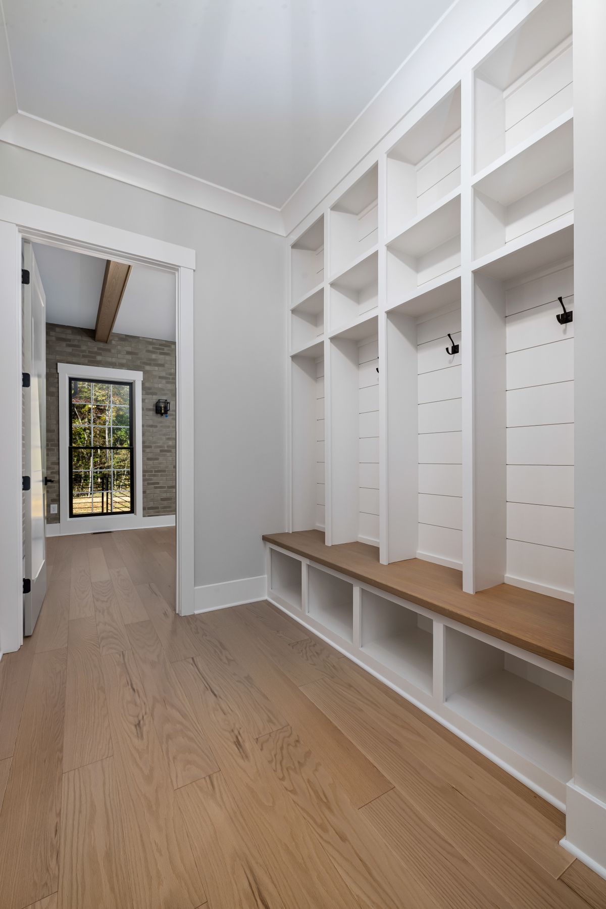 Custom mudroom built-in cabinetry