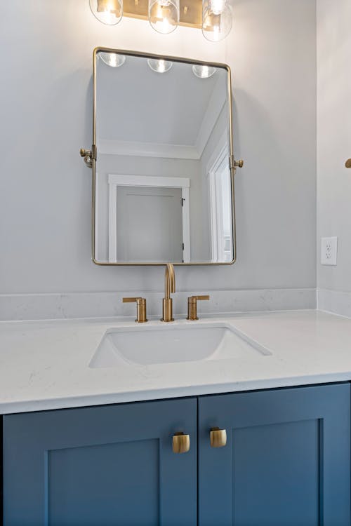 A Mirror over the Bathroom Sink