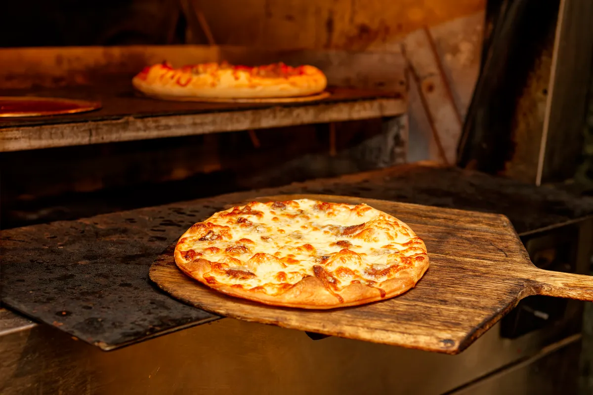 Fresh wood-fired pizza