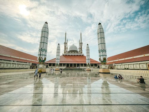 Front Exterior View of the Great Mosque of Java