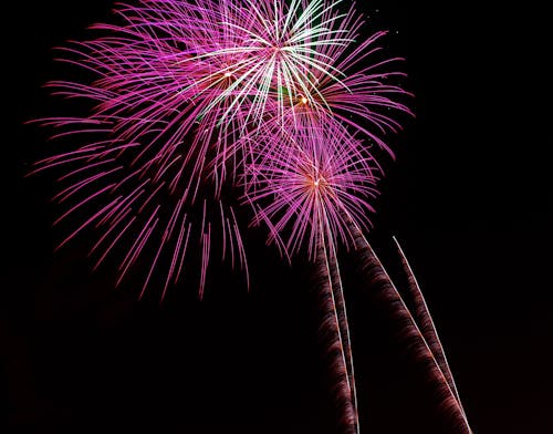 Pink and Green Fireworks