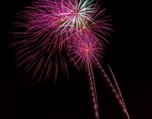 Free A stunning fireworks show illuminating the night sky with vibrant colors in Riyadh Province, Saudi Arabia. Stock Photo