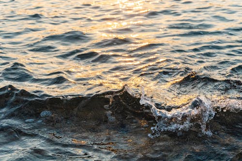 Ingyenes stockfotó hullámok, közelkép, naplemente témában