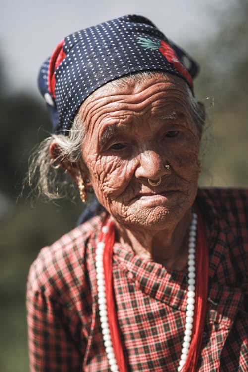 Close-Up Photo of Elderly Woman