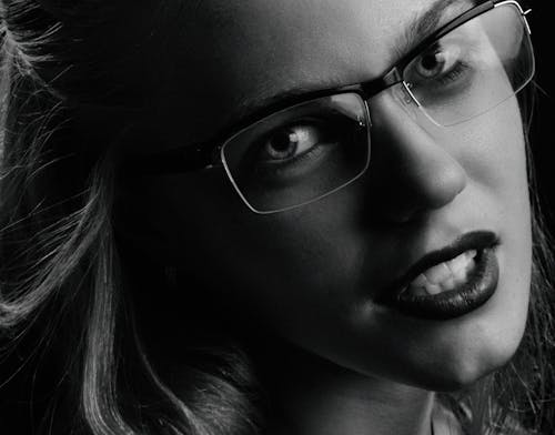 A Woman Wearing Eyeglasses 