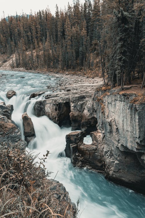 Free Time Lapse Photo of Flowing River Stock Photo