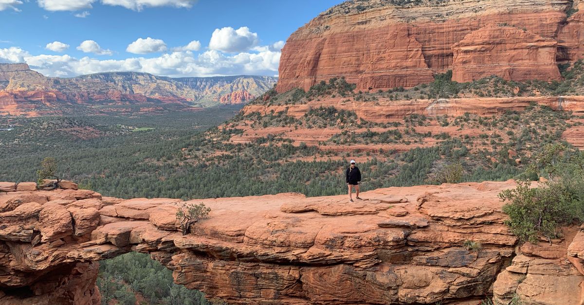 Explore the breathtaking views of Devil's Bridge in Sedona, Arizona, a perfect destination for hiking enthusiasts.