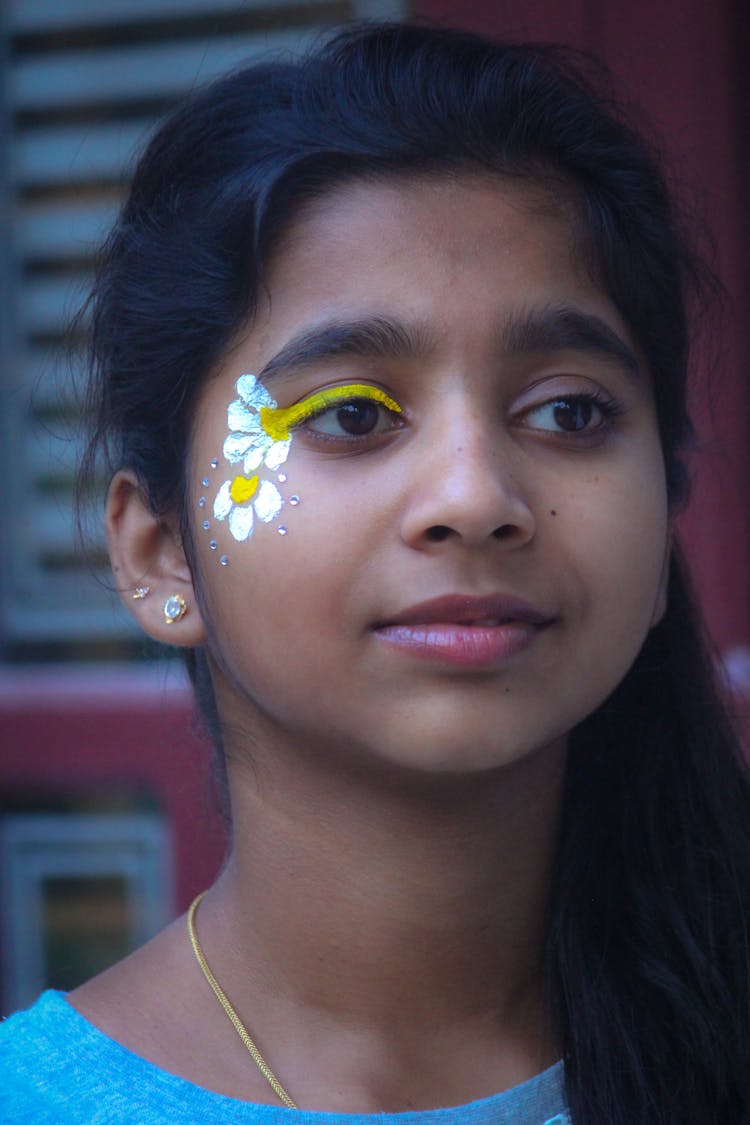 A Girl With Face Paint 