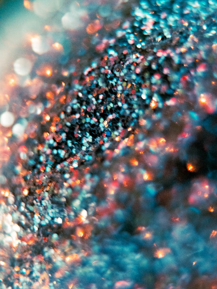 Glittery Sequence In Close-up Shot