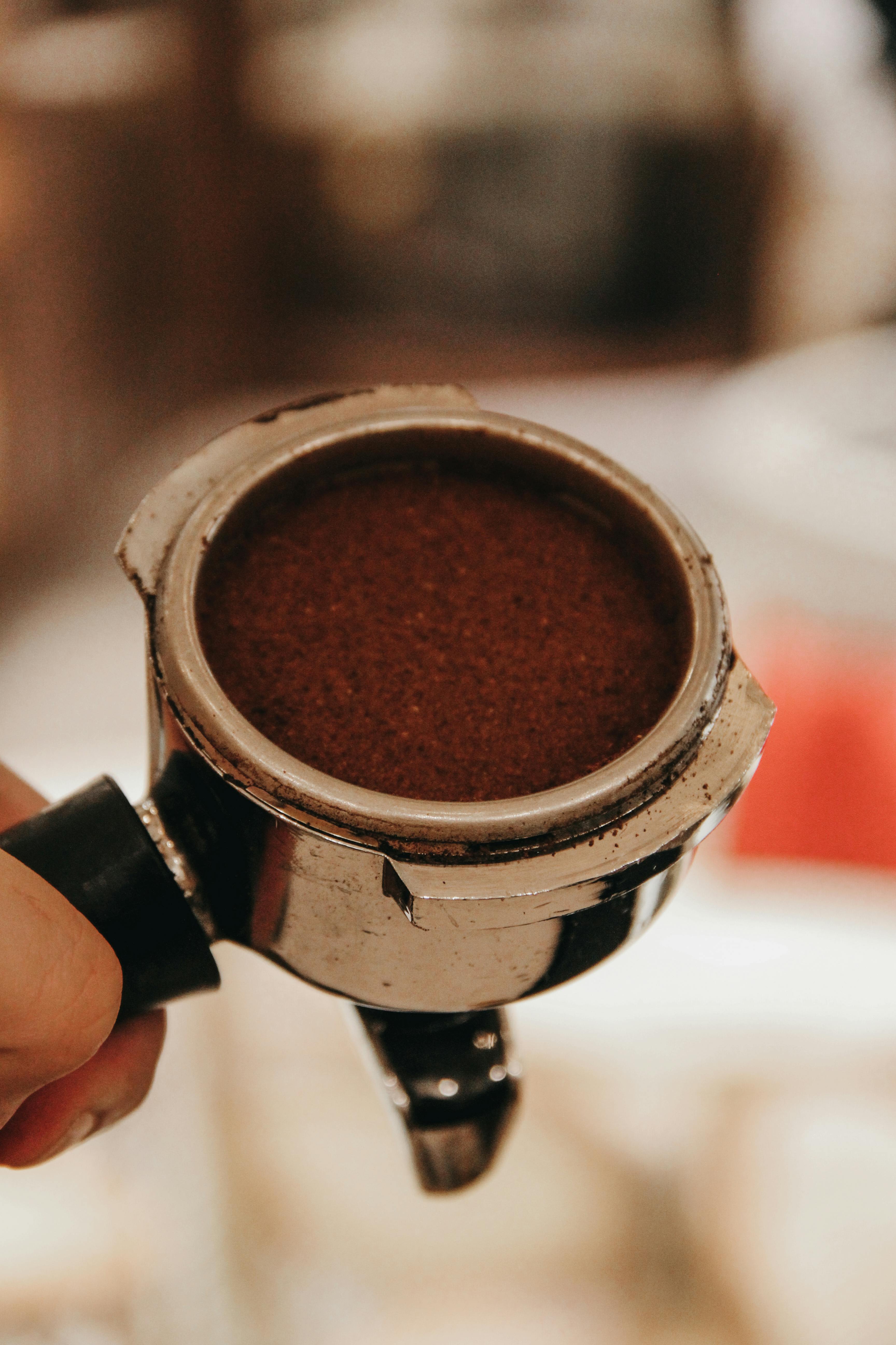 Ground Coffee in a Portafilter · Free Stock Photo