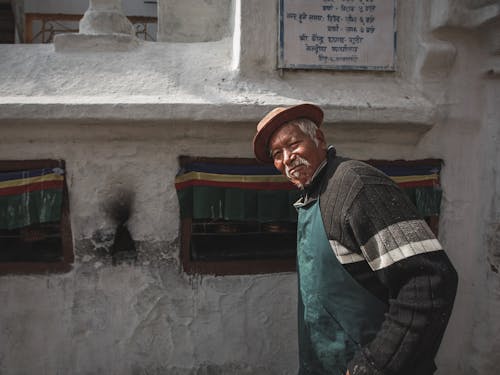 Elderly Man with Mustache