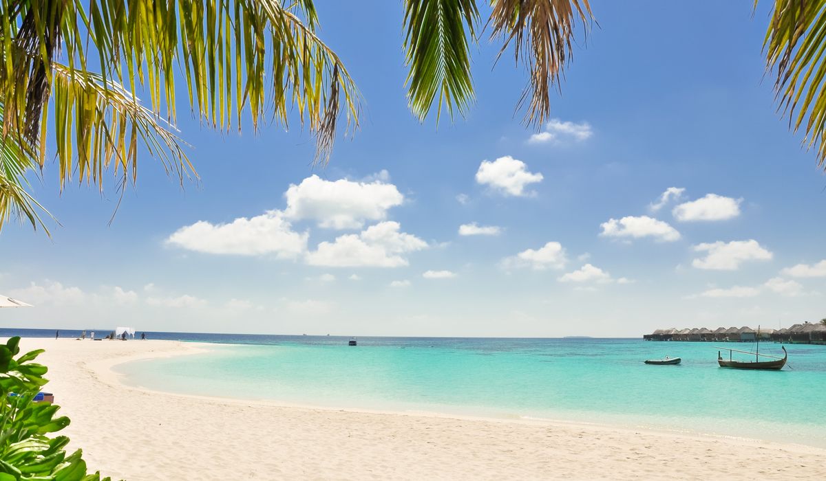 Calm tropical coastline with turquoise water in Sri Lanka