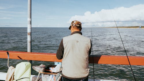 Immagine gratuita di canne da pesca, divertimento, gilet grigio